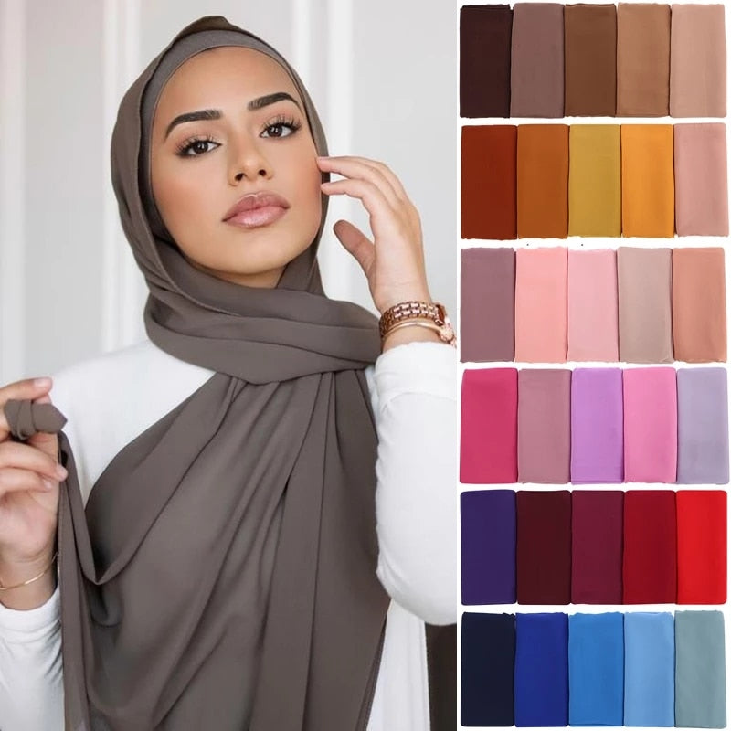 Muslim Chiffon Hijab Scarf Women